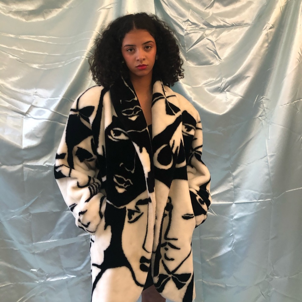 Archive Donnybrook original 1980s Faces cocoon coat - Picture 7 of 7